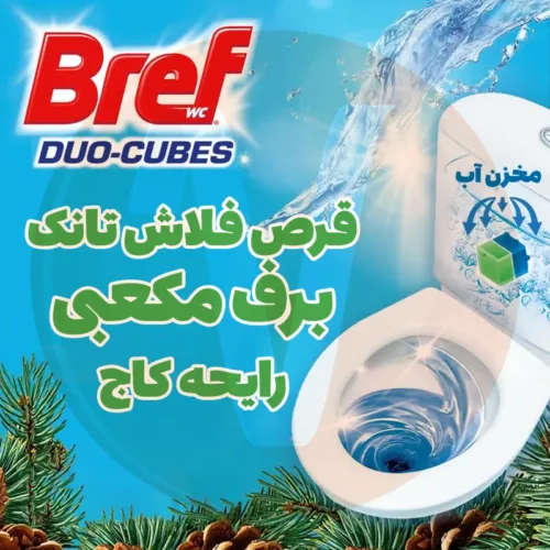 قرص بوگیر فلاش تانک برف مکعبی سبز Bref کاج جنگل برف توالت مربع