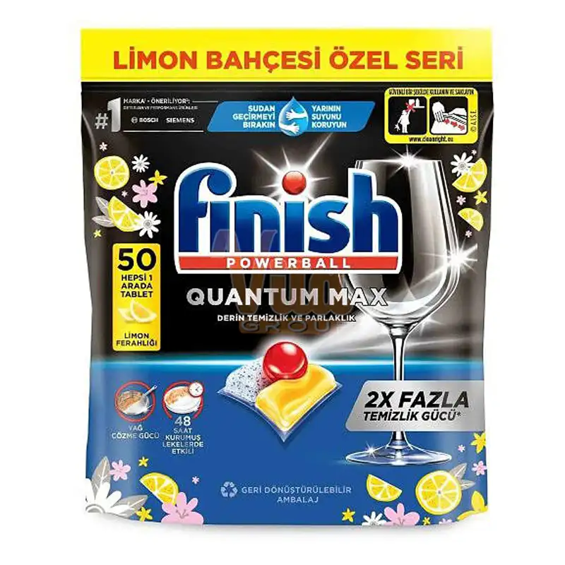قرص ماشین ظرفشویی فینیش کوانتوم مکس 50 عددی پنجاه تایی Finish Quantum Max 50
