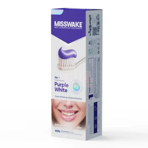 Misswake Purple White Toothpaste 3 خمیر دندان ضد زردی میسویک بنفش پرپل وایت Misswake Purple White