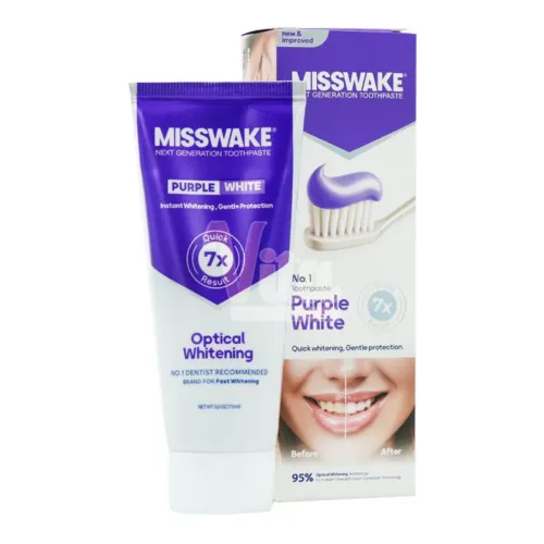 Misswake Purple White Toothpaste 4 خمیر دندان ضد زردی میسویک بنفش پرپل وایت Misswake Purple White