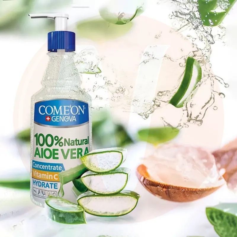 Comeon Aloe Vera Concentrate Moisturizing Gel 400ml 6 ژل آبرسان آلوورا کامان کنسانتره 100% طبیعی آلوئه ورا 400 میل