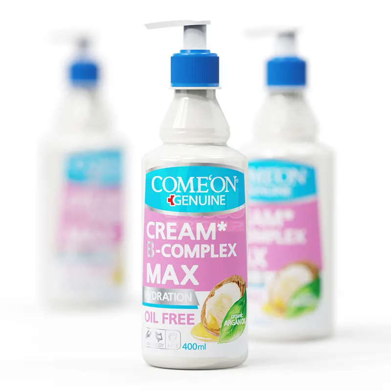 Comeon B-Complex Argan Oil Cream 400ml 3 کرم ب کمپلکس پوست چرب کامان آرگان صورتی 400 میل پمپی