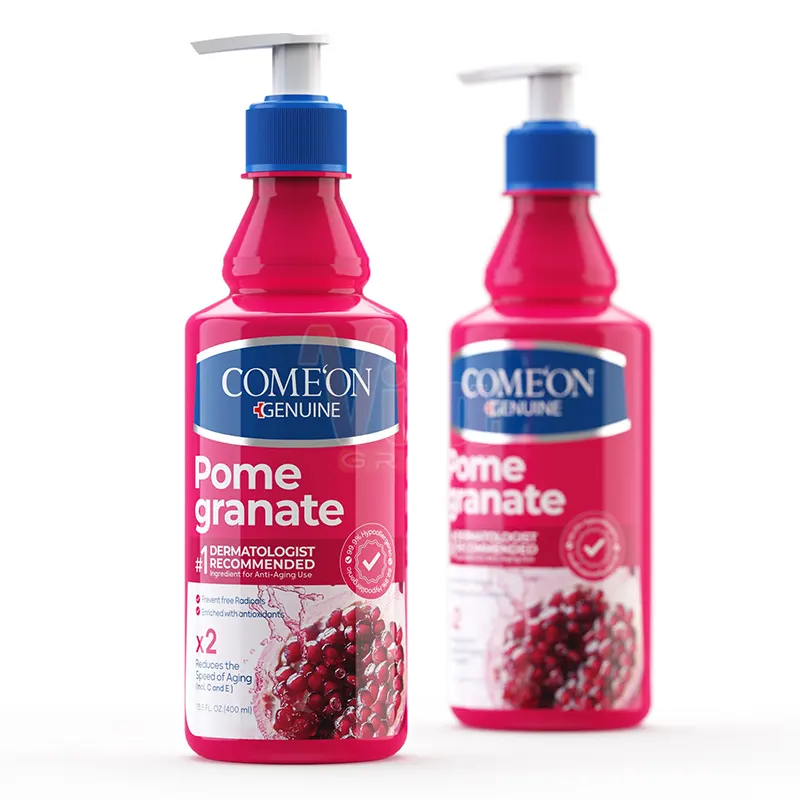Comeon Pomegranate Moisturizing Cream 400ml 3 کرم پمپی انار کامان مرطوب کننده پوست خشک حجم 400 میل