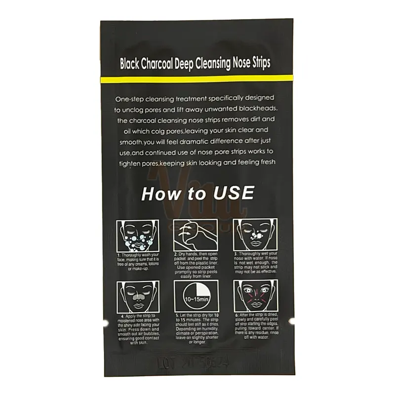 TNT Sport Activated Charcoal Nose Strips 4 چسب بینی تی ان تی زغالی مشکی Activated Charcoal ساخن کره جنوبی