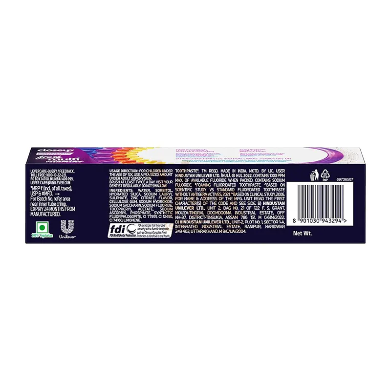 خمیر دندان کلوزآپ مولتی ویتامین Closeup Multi Vitamin وزن 160 گرم ساخت اندونزی