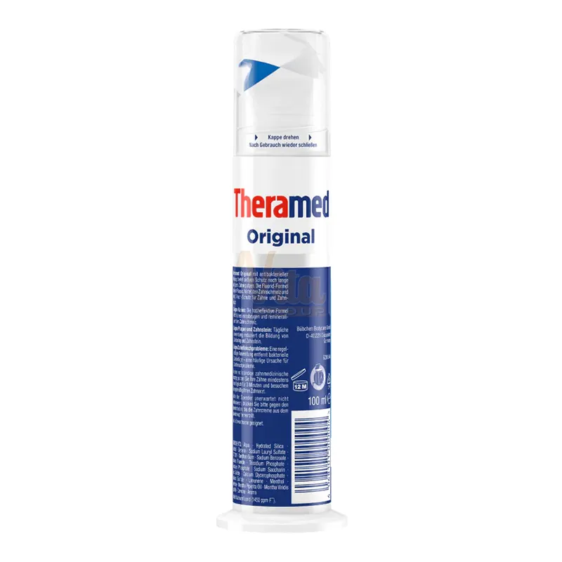 خمیر دندان پمپی ترامد اورجینال حجم 100 میل ساخت آلمان Theramed Original