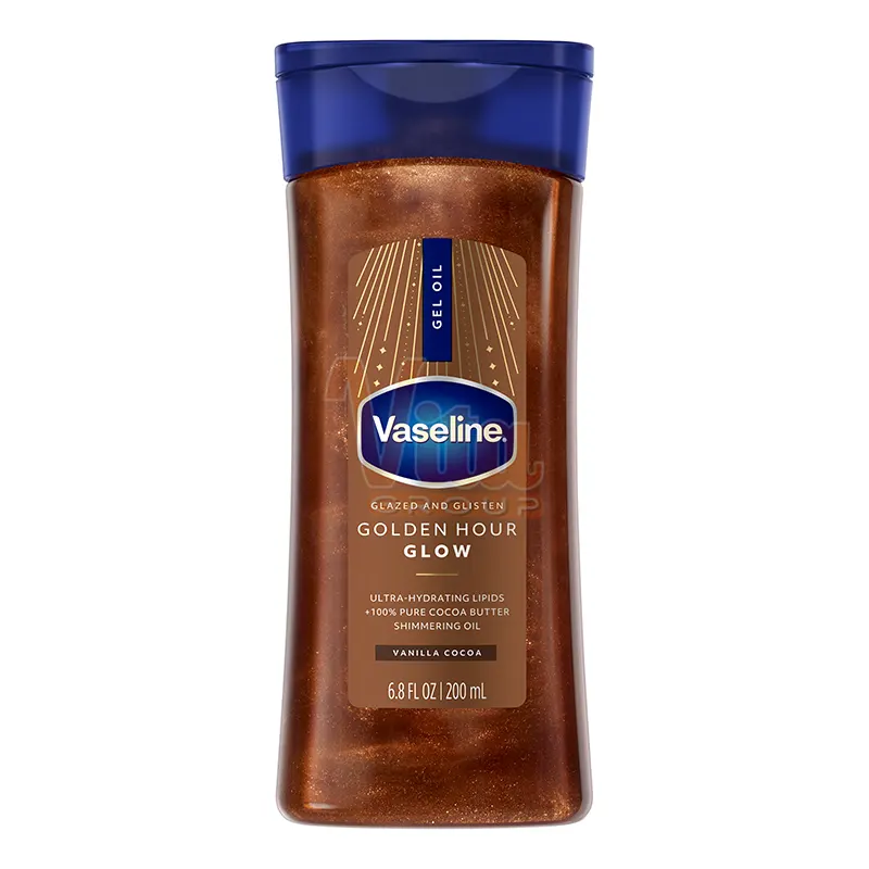 روغن بدن اکلیلی شیمر وازلین گلدن اور اصل اورجینال Vaseline Golden Hour Glow