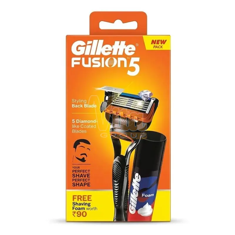 ست اصلاح ژیلت فیوژن به همراه فوم اصلاح نرمال 50 گرم Gillette Fusion+Shave Foam