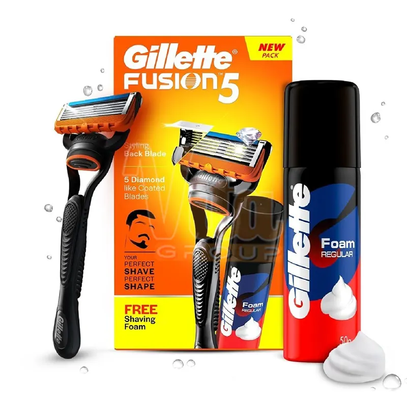 ست اصلاح ژیلت فیوژن به همراه فوم اصلاح نرمال 50 گرم Gillette Fusion+Shave Foam