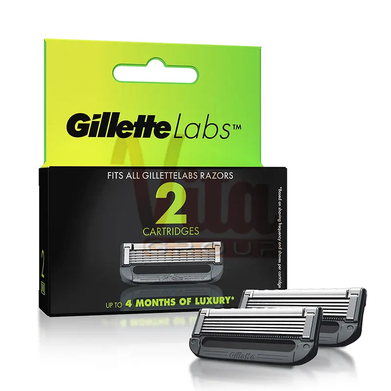 تیغ یدک ژیلت لبز ساده بسته 2 عددی کارتریج ژیلت لبز Gillette Labs Cartridge