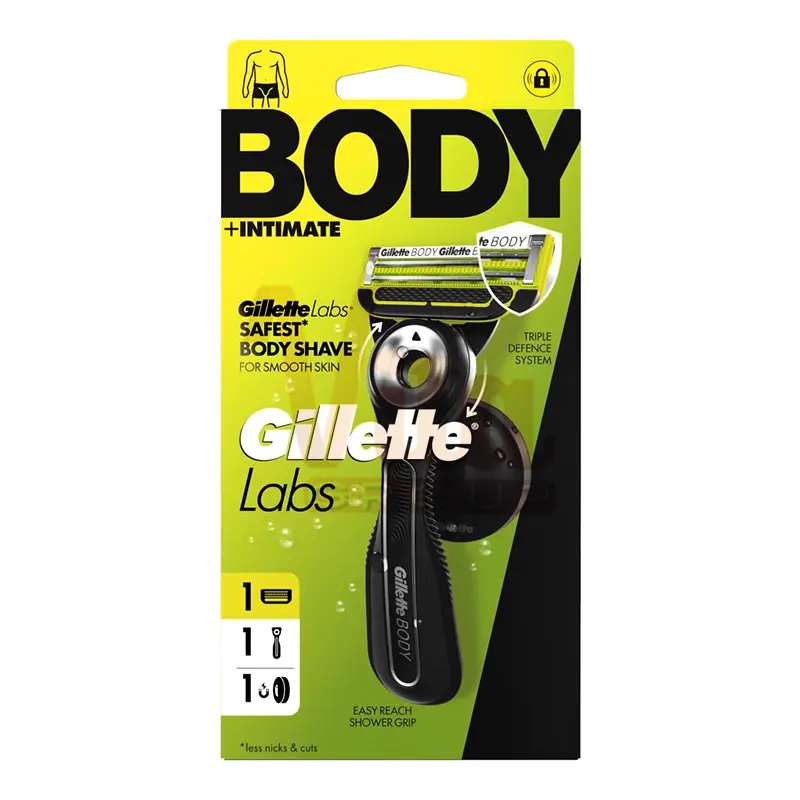 تیغ اصلاح ژیلت لبز بادی مناسب اصلاح بدن و نقاط حساس Gillette Labs Body + Intimate