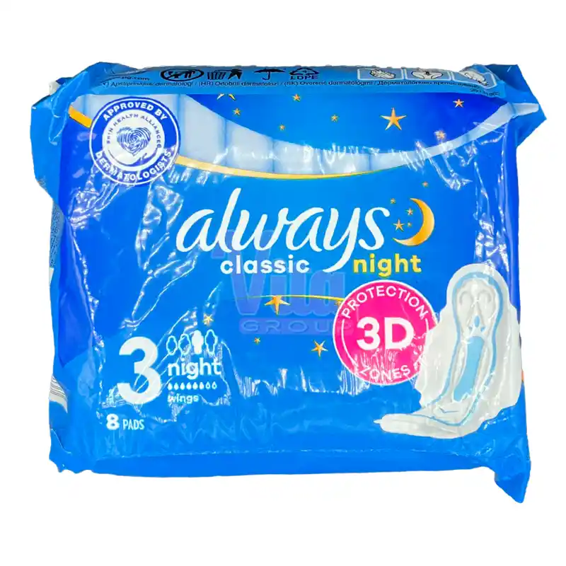 نوار بهداشتی آلویز کلاسیک شب سایز 3 نایت Always Classic Night