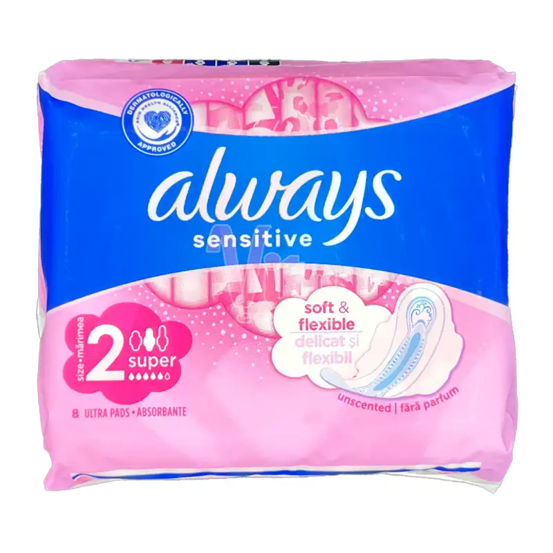 نوار بهداشتی آلویز سنستیو سایز 2 سوپر حساس صورتی Always Sensitive