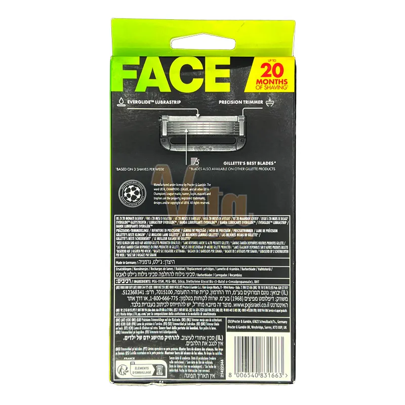 تیغ یدک ژیلت لبز 10 عددی کارتریج ژیلت لبز ساده ده عددی Gillette Labs Cartridge