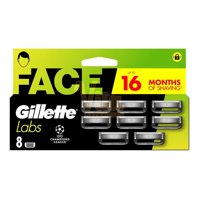 تیغ یدک ژیلت لبز 8 عددی کارتریج ژیلت لبز ساده هشت عددی Gillette Labs Cartridge