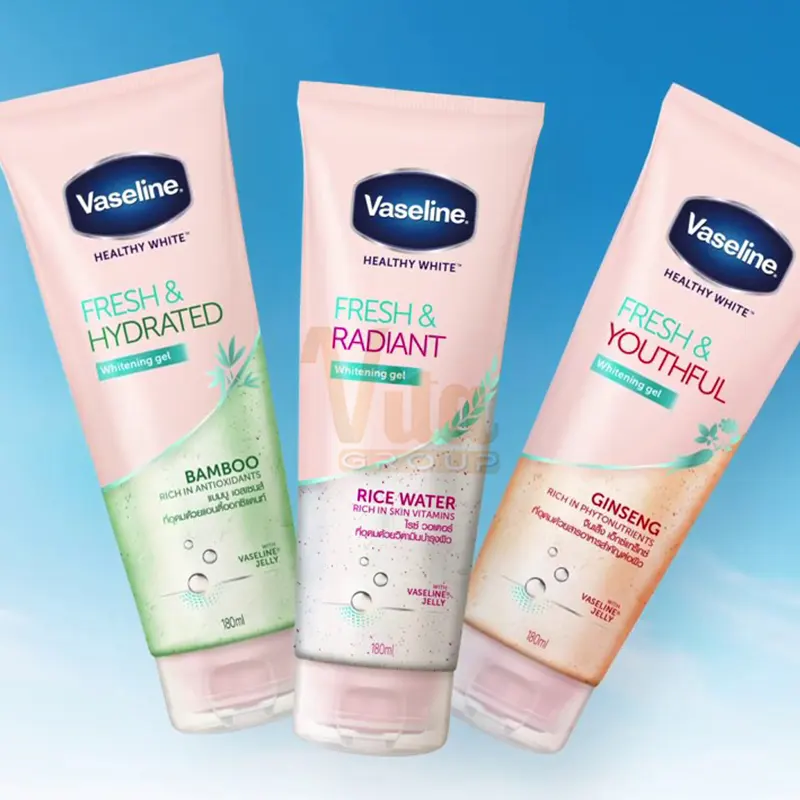 Vaseline Fresh & Radiant Whitening Gel 4 ژل روشن کننده پوست وازلین Fresh & Radiant حجم 180 میل