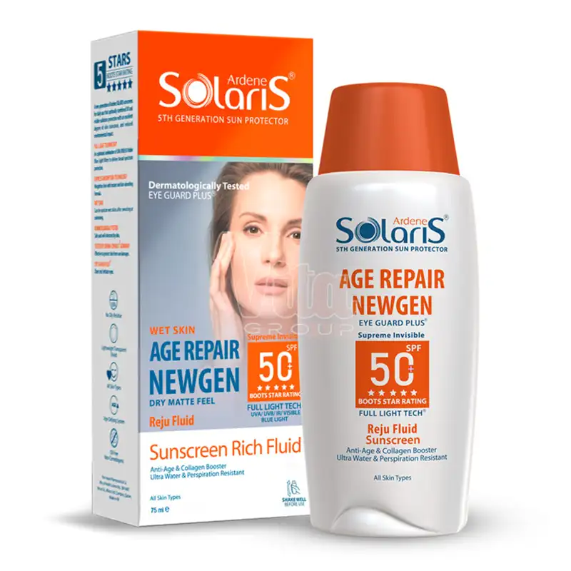 ضد آفتاب سولاریس ایج ریپیر بی رنگ Age Repair NEWGEN با SPF50