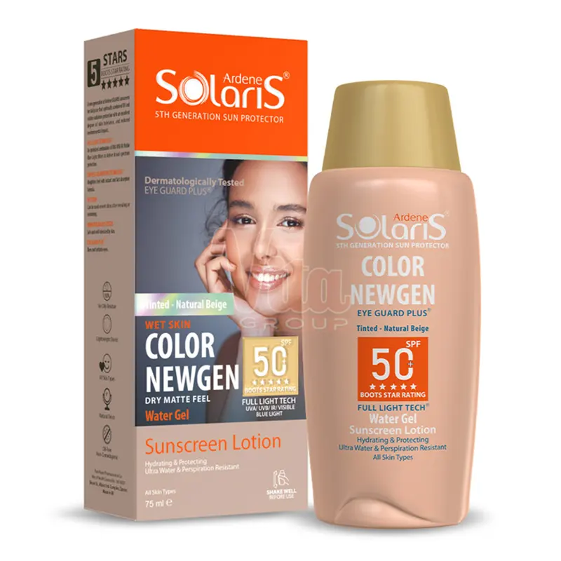 ضد آفتاب سولاریس کالر نیوژن بژ طبیعی Color NEWGEN با SPF50