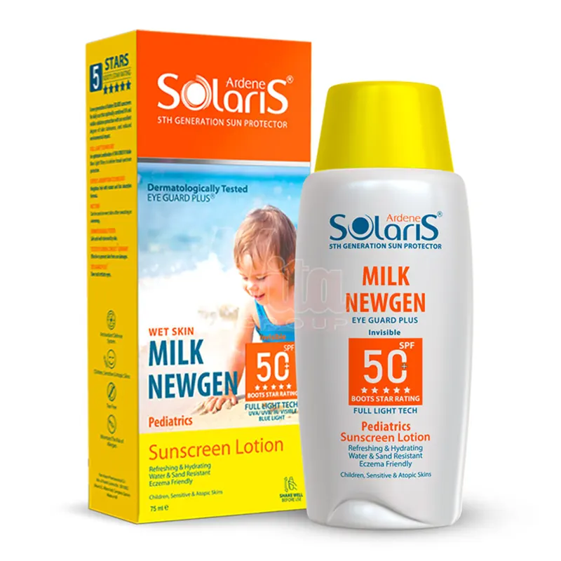 ضد آفتاب سولاریس کودک میلک نیوژن Milk NEWGEN با SPF50 حجم 100 میل
