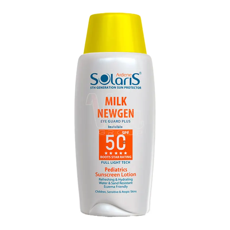 ضد آفتاب سولاریس کودک میلک نیوژن Milk NEWGEN با SPF50 حجم 100 میل