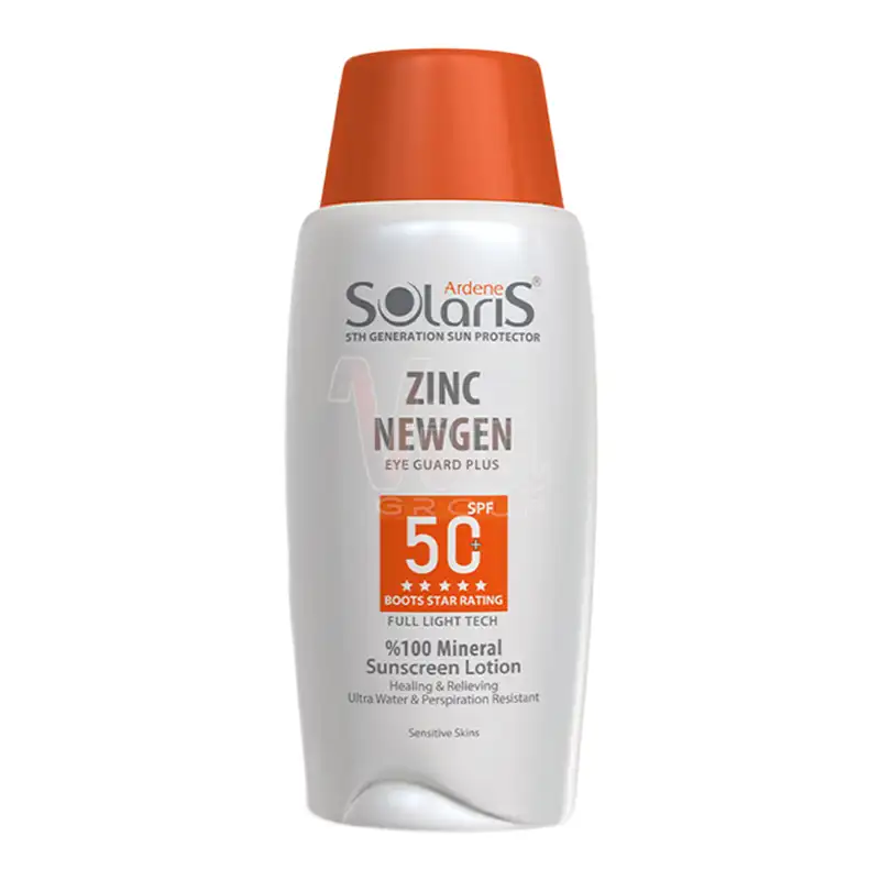 ضد آفتاب سولاریس زینک نیوژن Zinc NEWGEN؛ لوسیون ۱۰۰٪ مینرال با SPF50